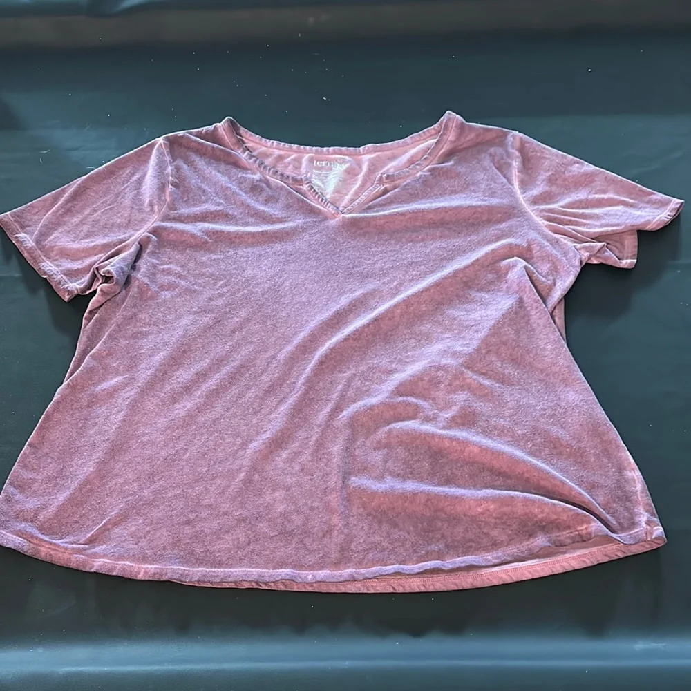 Terra & Sky Women's Purple Short Sleeve Tee - Picture 4 of 6